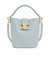 Celine Letter Detail Bucket Bag In Gray