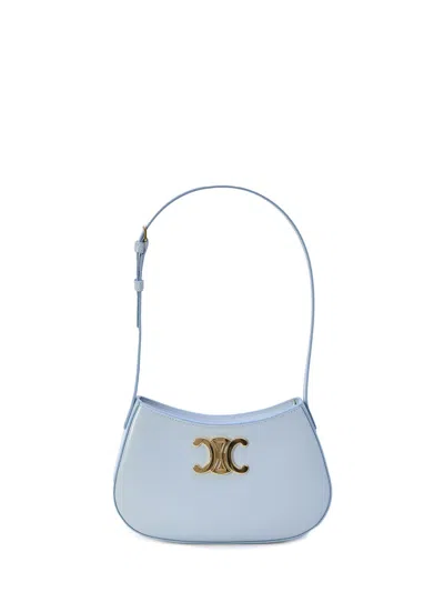 Celine Light Blue Calfskin Medium Tilly Shoulder Handbag