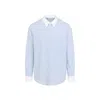 Celine Shirt Button Down Collar Striped Pattern In Blue