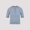 Celine Triomphe Short-sleeved Sweater In Blue