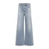 Celine Light Blue Jolene Cotton Jeans In Blue