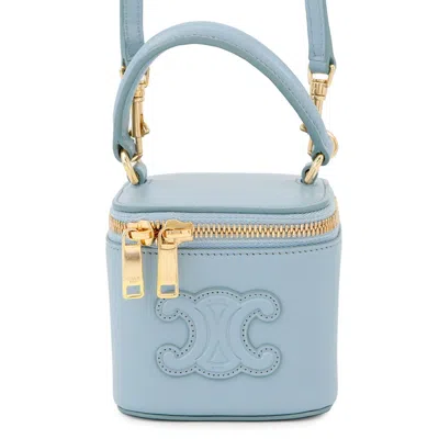 Pre-owned Celine Light Blue Leather Pochette Shoulder Bag ()