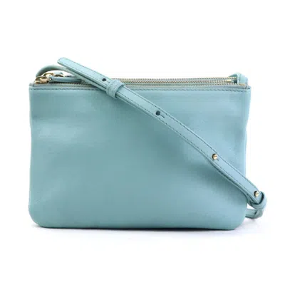 Pre-owned Celine Light Blue Leather Shoulder Bag ()