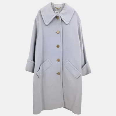Pre-owned Celine Coat Light Blue #36