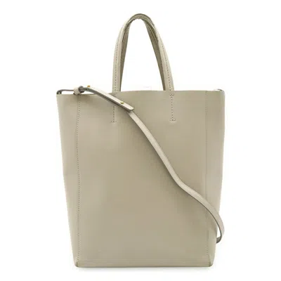 Pre-owned Celine Light Gray Leather Handbag Shoulder Bag Tote Bag ()