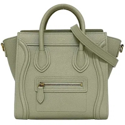 Pre-owned Celine Light Green Leather Shoulder Bag ()