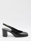 Celine Lily Triomphe Patent Slingback Pump In Black