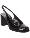 Celine Lily Triomphe Patent Slingback Pump In Black