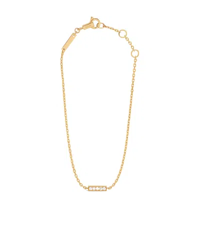 Celine Line Gold And Diamond Bracelet In Yellow
