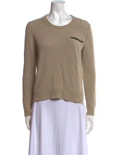 Pre-owned Celine Linen Crew Neck Sweater In Neutral