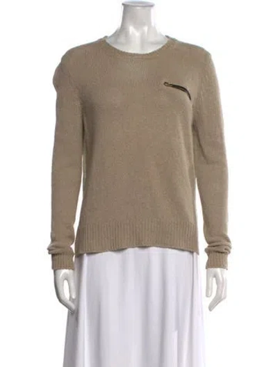 Pre-owned Celine Linen Crew Neck Sweater In Neutral