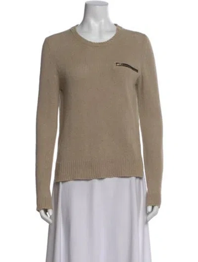 Pre-owned Celine Linen Crew Neck Sweater In Neutral