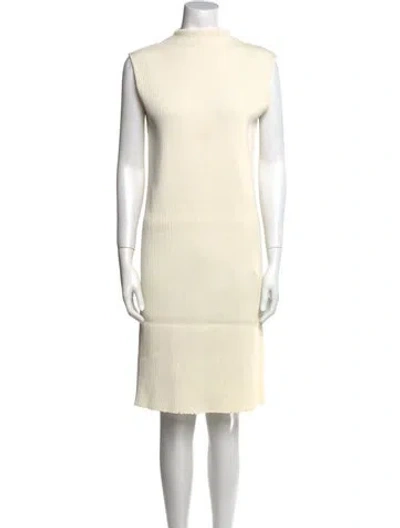 Pre-owned Celine Linen Knee-length Dress In Neutral