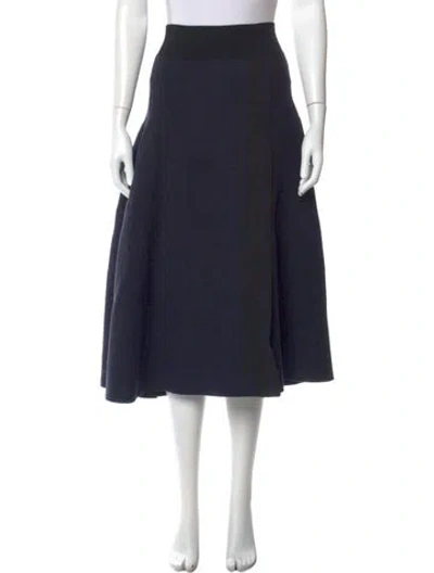 Pre-owned Celine Linen Midi Length Skirt In Multi