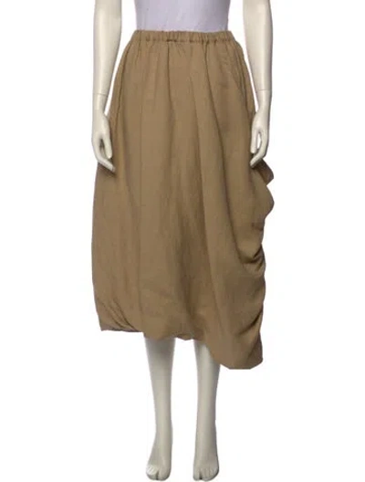 Pre-owned Celine Linen Midi Length Skirt In Neutral