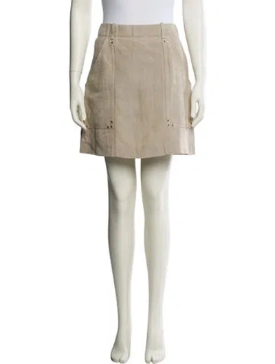Pre-owned Celine Linen Mini Skirt In Neutral
