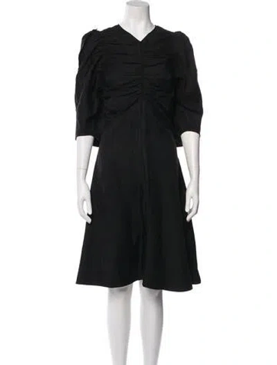 Pre-owned Celine Linen V-neck Romper In Black