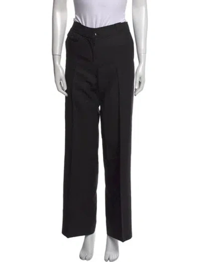 Pre-owned Celine Linen Wide Leg Pants W/ Tags In Black