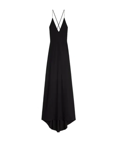 Celine Lingerie Dress With Rhinestones  In Satin-lined Crêpe