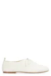 Celine Lise Leather Lace-up Shoes In White
