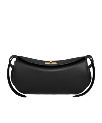 Celine Little Hot Dog In Supple Natural Calfskin In Black