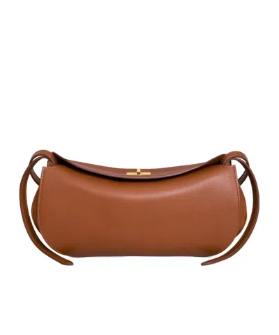 Celine Little Hot Dog In Supple Natural Calfskin In Brown
