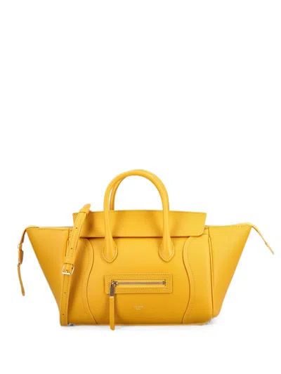 Celine Little Luggage Tote Bag In Yellow