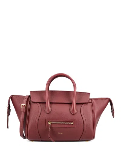 Celine Little Luggage Tote Bag In Syrah