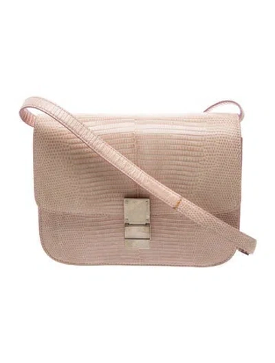 Pre-owned Celine Lizard Classic Medium In Pink