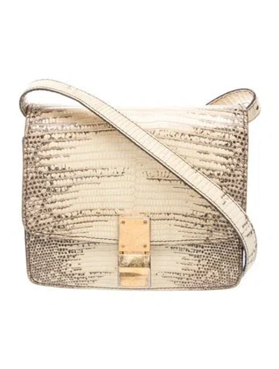 Pre-owned Celine Lizard Classic Small In Brown