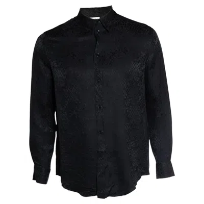 Pre-owned Celine , Lizard Printed Shirt In Black