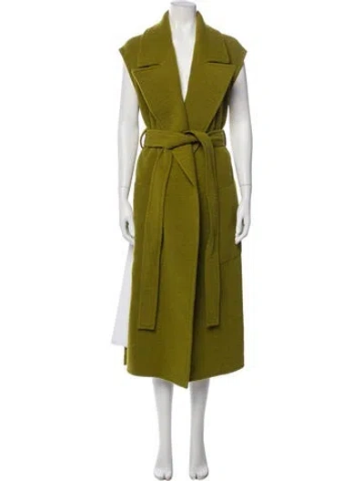 Pre-owned Celine Llama Coat In Green