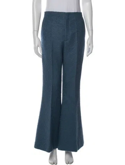 Pre-owned Celine Llama Flared Pants In Blue