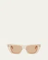 Celine Logo Acetate Cat-eye Sunglasses In Shiny Orange Roviex
