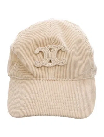 Pre-owned Celine Logo Baseball Cap In Neutrals
