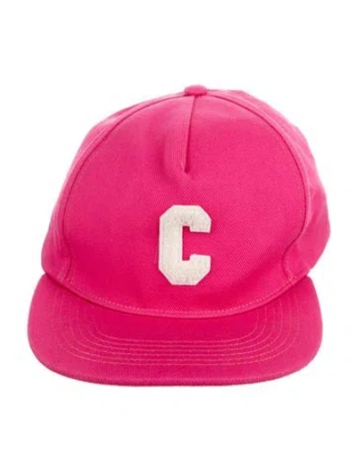 Pre-owned Celine Logo Baseball Cap In Pink