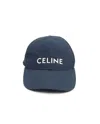 Celine Céline Logo Baseball Cap, Size S In Blue