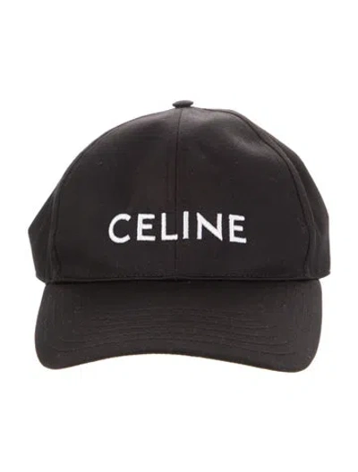 Pre-owned Celine Logo Baseball Cap W/ Tags In Black