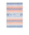 Celine Logo Beach Towel In Multicolor