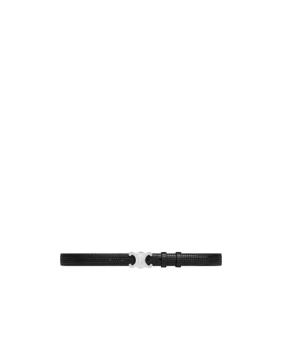 Celine Logo Belt In Black