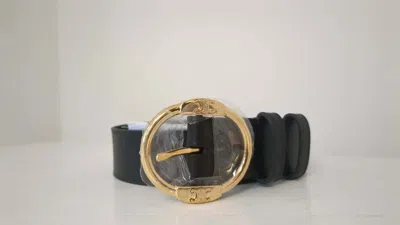 Celine Logo Belt In Black