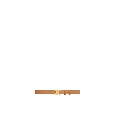 Celine Logo Belt In Brown