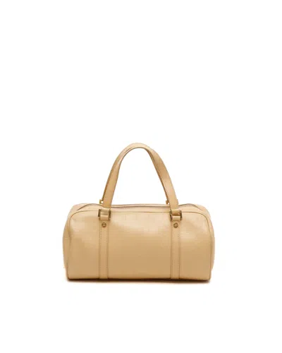 Celine Céline Logo Bowling Bag In Neutral