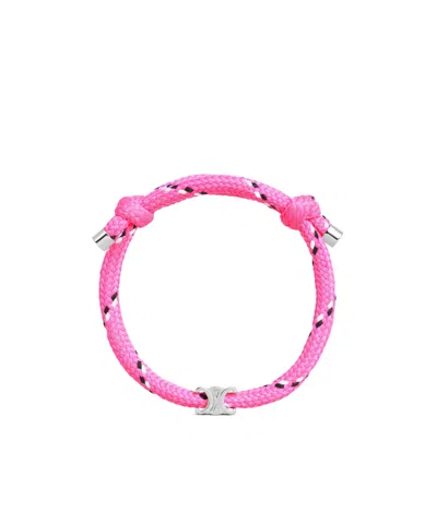 Celine Logo Bracelet In Pink