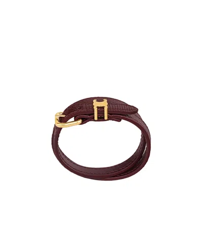 Celine Logo Bracelet In Red