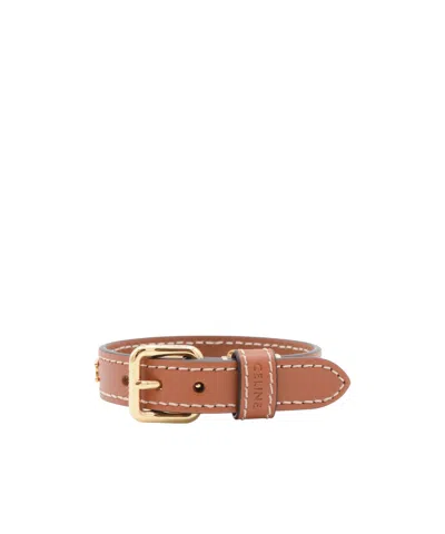 Celine Logo Bracelet In Yellow