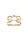 Celine Logo Brooch In Yellow