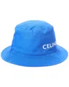 Celine Logo Bucket Hat In Blue