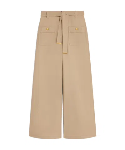 Celine Logo Casual Pants In Nude