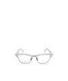 Celine Logo Cat Eye Frame Flat Lens In White